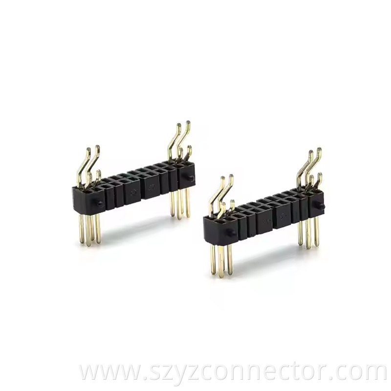1.27mm Pitch Pin Header Dual Row Right Angle SMT SQ0.4mm H2.5mm 212P (4)